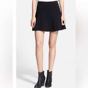 Rag & Bone Isla Black Knot Fit-and-Flare Mini skirt